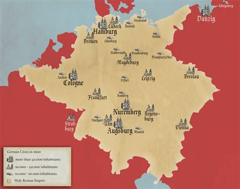 Largest German Cities (1600) - Vivid Maps
