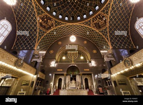 Interior of Synagogue dome in Augsburg, Bavaria, Germany Stock Photo ...