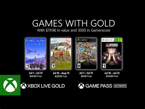 Xbox free Games with Gold for July 2021