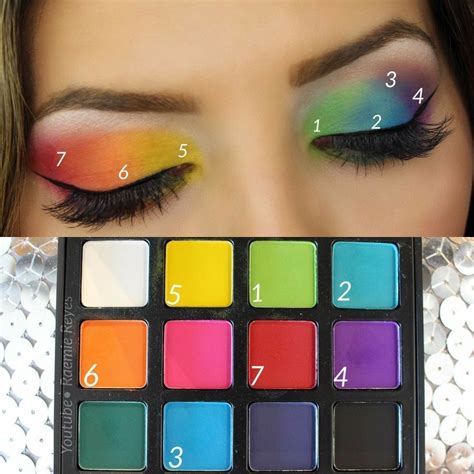 Pin by Stephanie Perdomo on maquillaje | Rainbow eye makeup, Eyeshadow ...