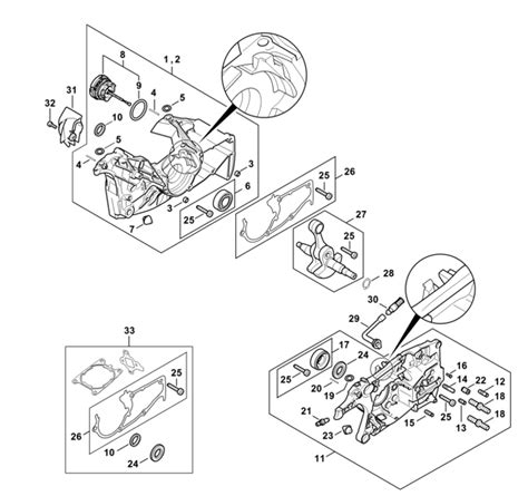 Stihl MS462C-M – Crankcase | Lawn & turfcare machinery parts