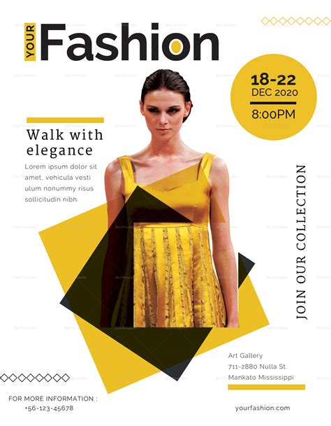 Fashion Gallery Flyer Design Template in PSD, Word, Publisher, Illustrator, InDesign