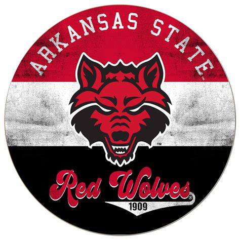 Arkansas State Red Wolves 20'' x 20'' Retro Logo Circle Sign