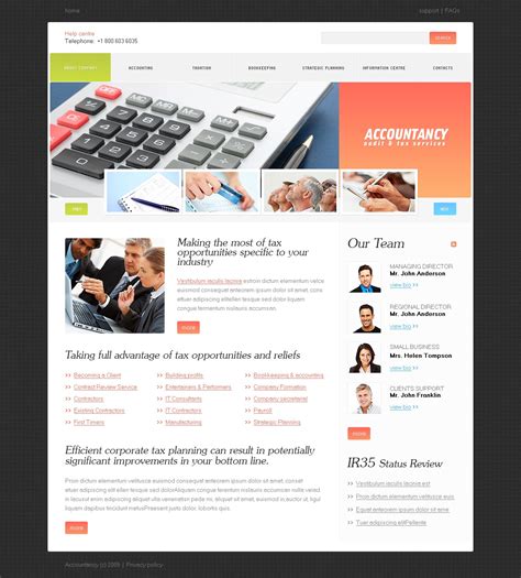 Accounting Website Templates