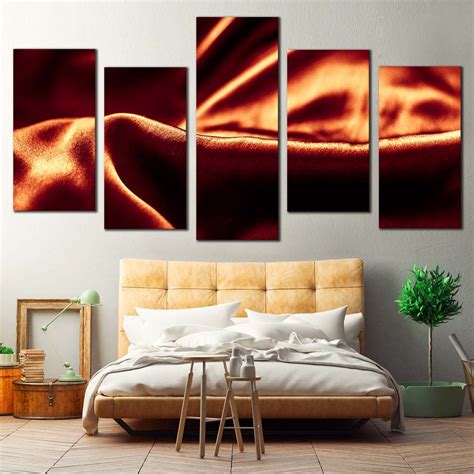 Luxurious Abstract Canvas Wall Art, Black Orange Abstract Elegant Desi – Swallart