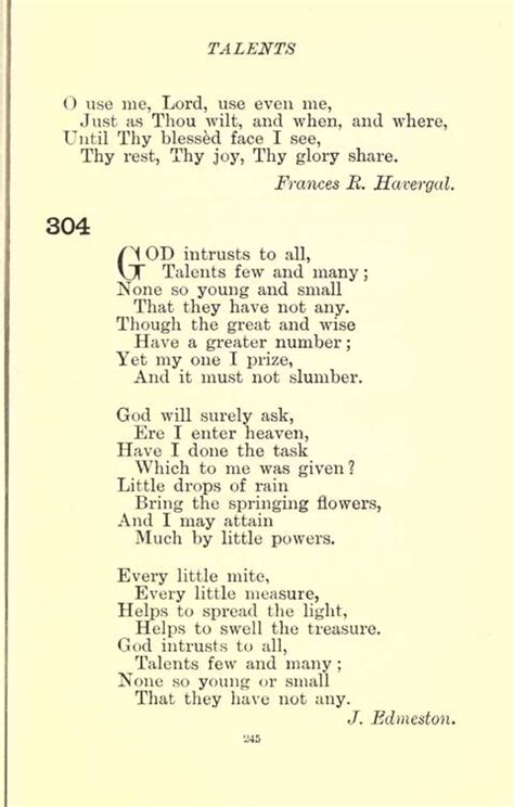 The Golden Hymn Book 304. God intrusts to all | Hymnary.org