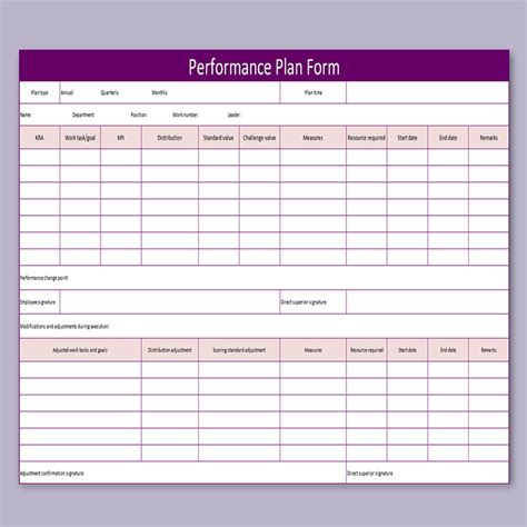 Strategic Plan Excel Template