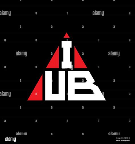 IUB triangle letter logo design with triangle shape. IUB triangle logo ...