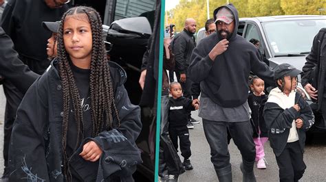 North West and Her 3 Siblings Support Kanye West at Balenciaga Paris Fashion Show | Access