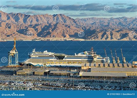 Cruise Ship In Port Of Eilat, Israel Editorial Stock Photo - Image ...