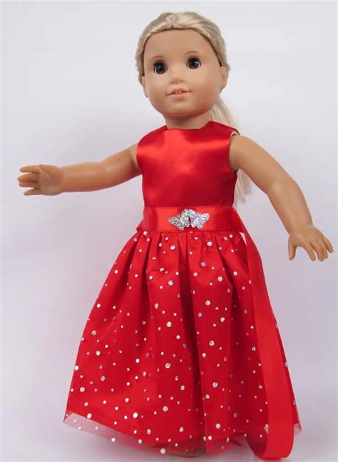 Aliexpress.com : Buy Christmas Xas gift 18 inch American Girl Doll Clothes dress Fits 18 ...