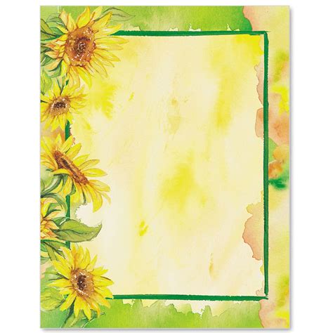 Sunflower Garden Border Papers | Borders for paper, Sunflower garden, Paper sunflowers