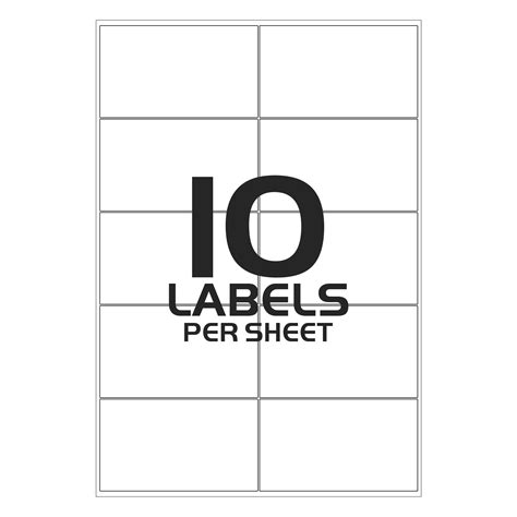 10x A4 Printer Address Labels Sticky Self Adhesive Sheet 99.1mm X 57mm – TradeNRG UK