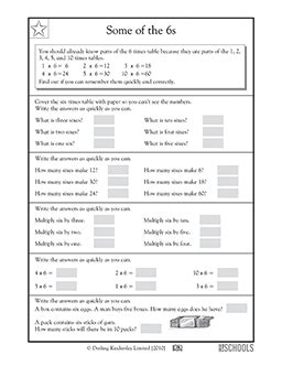 Multiples of 6 | 3rd grade, 4th grade Math Worksheet | GreatSchools