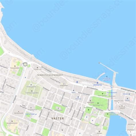 Jönköping - Modern Atlas Vector Map | Boundless Maps