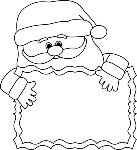 Santa Clipart Black And White