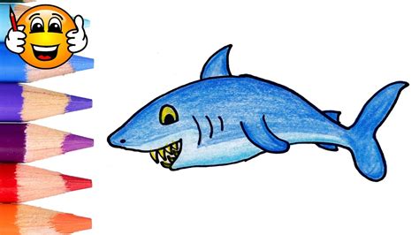 Coloring Pages For Kids Shark | Coloring for Kids | Bibabibo - YouTube