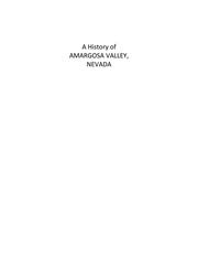 A History of Amargosa Valley : Nye County History Project : Free ...