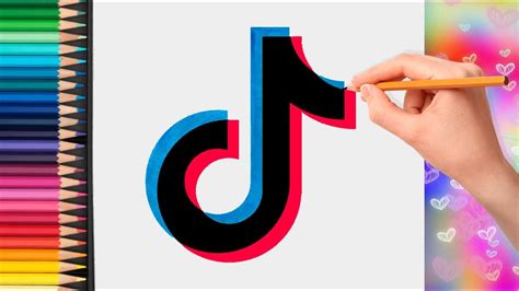 How To Draw The Tiktok Logo Tik Tok Logo Drawing Youtube | Images and Photos finder