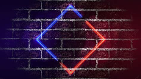 Neon Glow On Brick Wall Background, Neon Glow, Brick Wall, Neon Background Background Image And ...