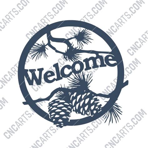 Welcome sign car for cnc machine - CNC ARTS - Free DXF file Downlads - cuttable designs cnc cut ...