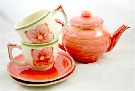 Persian Tea Set Cups and Saucers Hand Painted by Dupasseaupresent