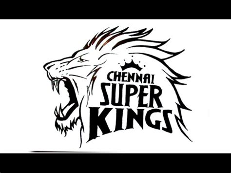 How To Draw Chennai Super Kings Logo - YouTube