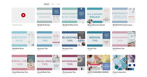 How to design custom Pinterest board covers. One easy way to brand your Pinterest boards - MintSwift