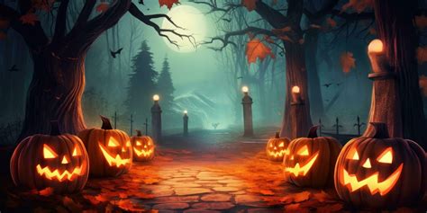 Spooky dark Halloween background. Illustration AI Generative 24501216 Stock Photo at Vecteezy