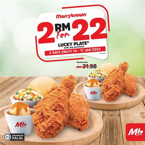 Marrybrown's 2 Lucky Plate Meals for Just RM22 - January 2024 Special