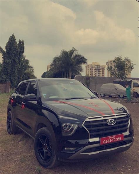 Base Model Hyundai Creta Modified With Inspiration From Tata Harrier Dark Edition