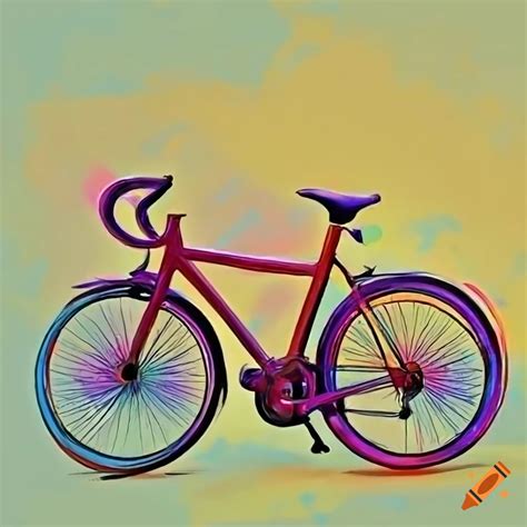 Sketch of a realistic bicycle on Craiyon