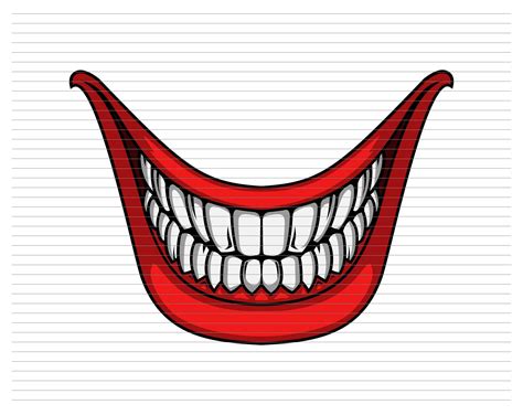 JOKER SMILE SVG Evil Smile Bad Smile Joker Mouth Joker - Etsy