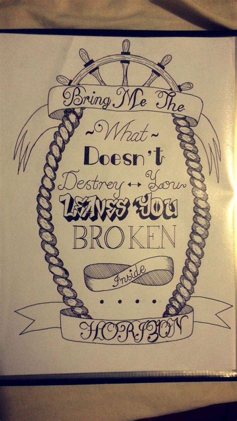 BMTH~drown fan art!! Actually quite proud | Bring me the horizon, Lyric drawings, Band quotes