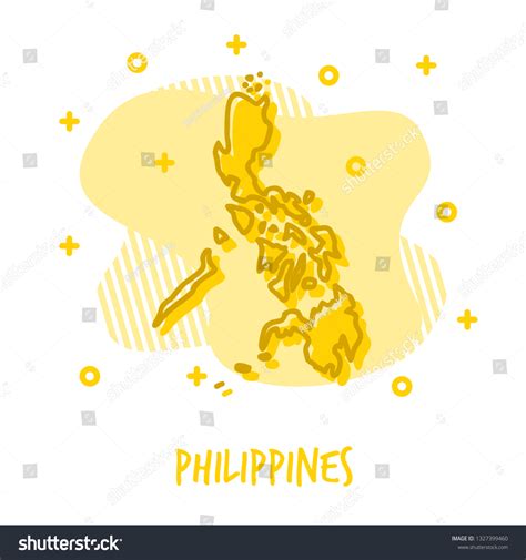 Cartoon Philippines Map Stock Vector (Royalty Free) 1327399460 ...