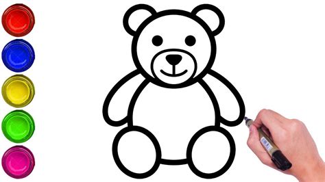 HOW TO DRAW A TEDDY BEAR STEP BY STEP EASY | EASY DRAWING OF DRUM | DRAW TEDDY BEAR AND DRUM ...