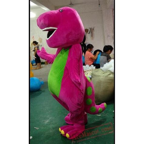 Adult Barney Dragon Cartoon Mascot Costumes