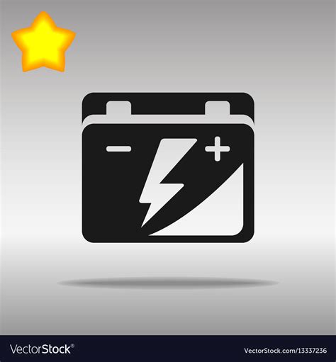 Black car battery icon button logo symbol concept Vector Image