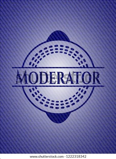 Moderator Emblem Jean Background Stock Vector (Royalty Free) 1222318342 ...