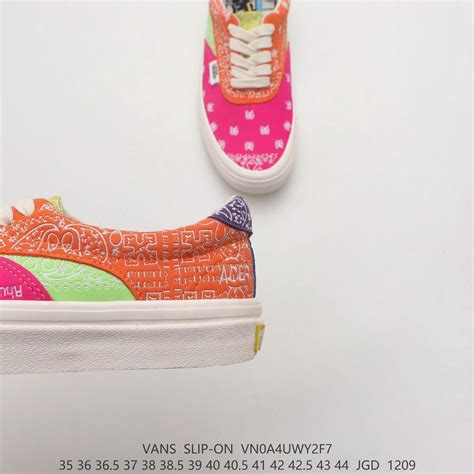 แวน VANS Slip On Orange รองเท้า ผ้าใบ ของ แท้ Old Skools รองเท้ากลางแจ้ง ชาย ผู้หญิง - feef45 ...