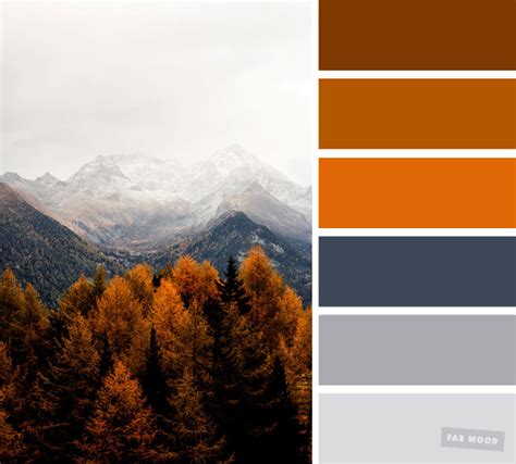 59 Pretty Autumn Color Schemes { Smokey + burnt orange color palette } Autumn color scheme ...