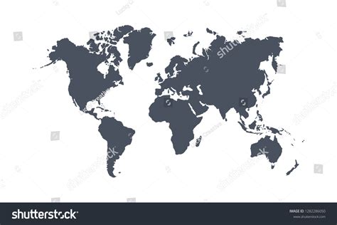 World Map Silhouette Vector Stock Vector (Royalty Free) 1282286050