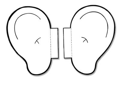 listening ears template - Clip Art Library