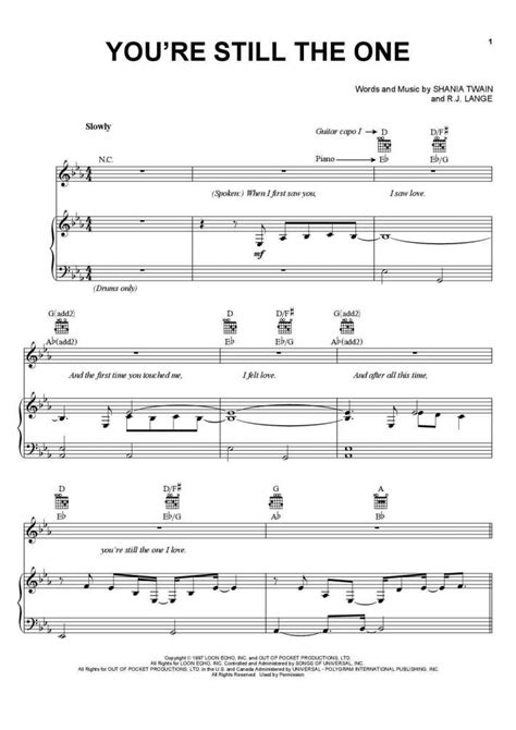 You're Still the One Piano Sheet Music | OnlinePianist