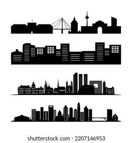 Collection Black Building Silhouette Vector Images Stock Vector (Royalty Free) 2207146953 ...