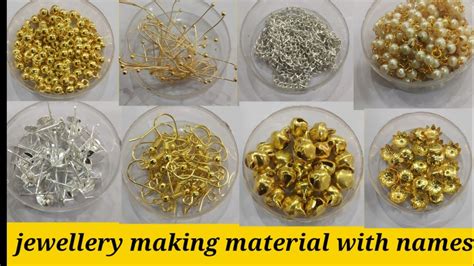 Jewellery Making materials With Names // Basic Jewellery making ...