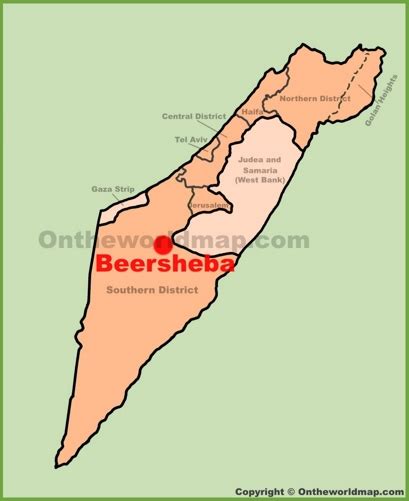 Beersheba Maps | Israel | Maps of Beersheba (Be'er Sheva)