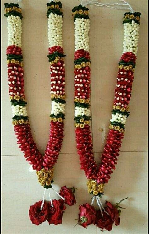 Red Rose Petals Wedding Garlands, Rs 4000 /pair M.V Flower Works | ID ...