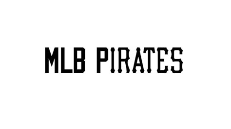 MLB Pirates Font Free Download - Ezzee Fonts