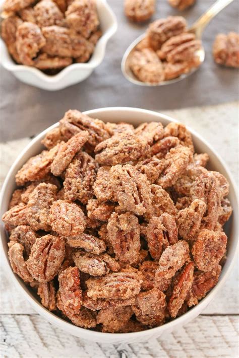 These candied pecans are made with just a few simple ingredients and perfect for a sweet treat ...